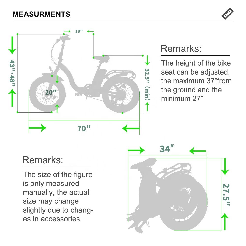 fat tire mountain electric bike 20 inch folded e bicycle with 250W to 1000W in high speed
