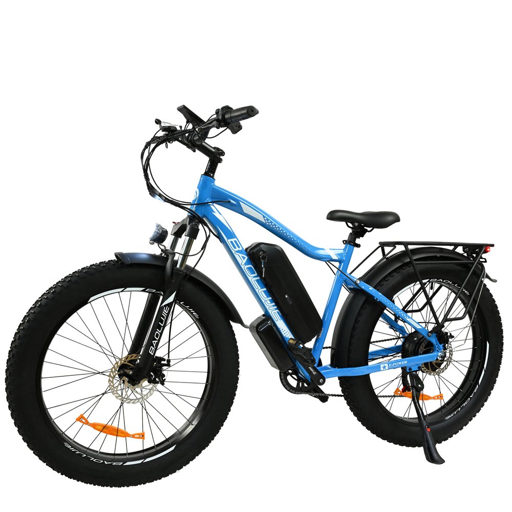 26 Inch Fat Tire Electric Bike 1000W 48V 15AH Power 330lb Load Capacity Electric Mountain Bikes High Speed Electric Bike