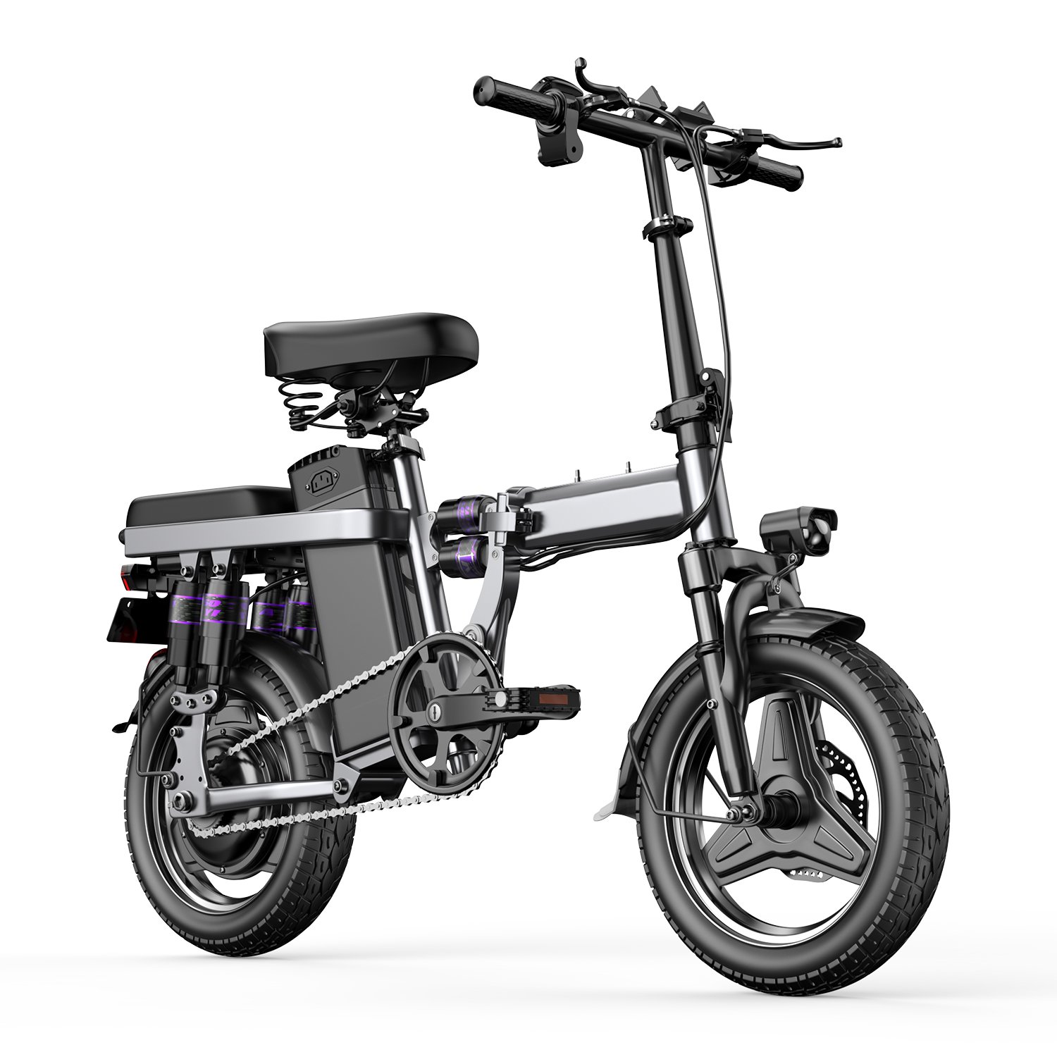 Customized 2400W 500W Foldable 48V 15Ah 14 Inch Electric Bicycle City Road Bike Electric Folding Bike for Adults