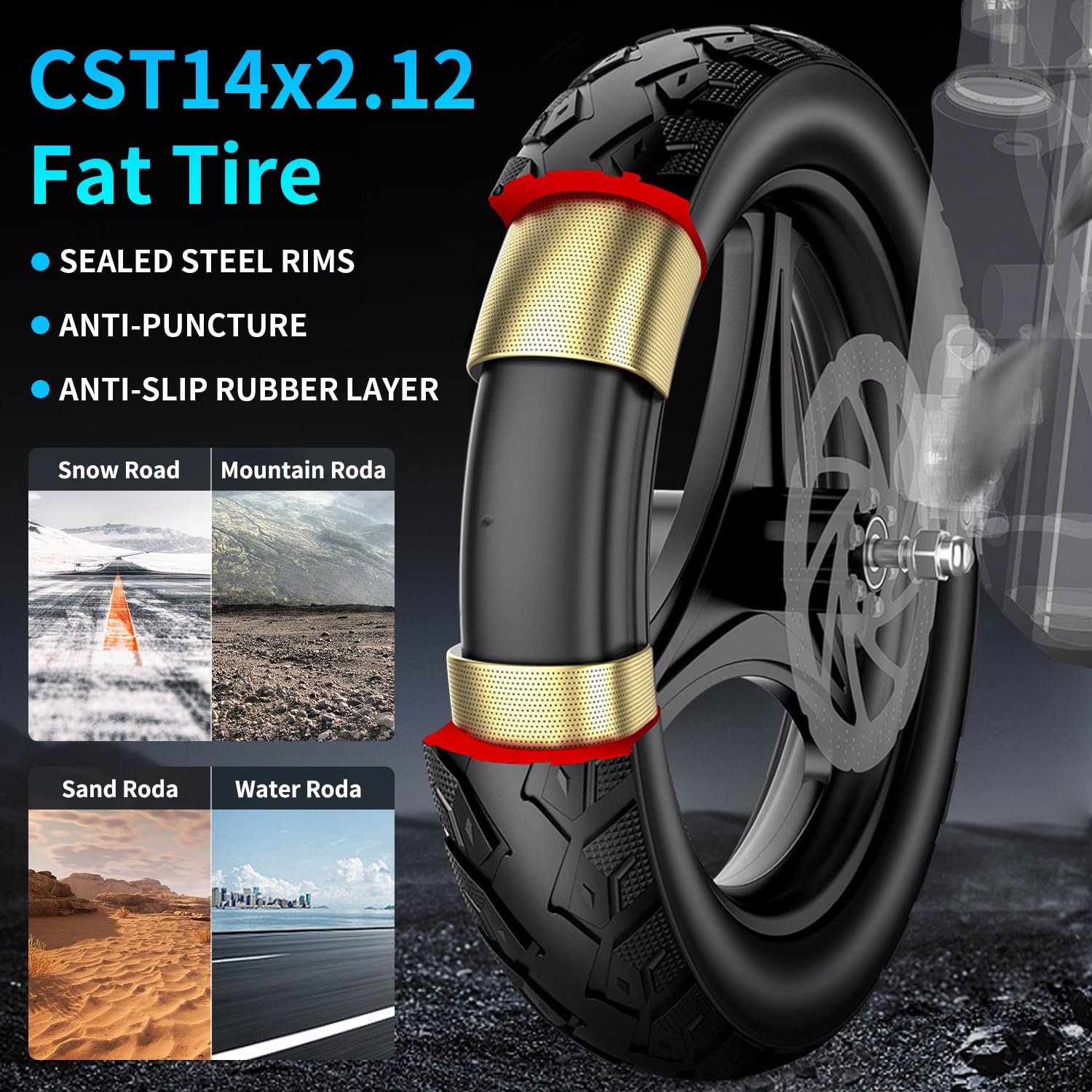 Customized 2400W 500W Foldable 48V 15Ah 14 Inch Electric Bicycle City Road Bike Electric Folding Bike for Adults