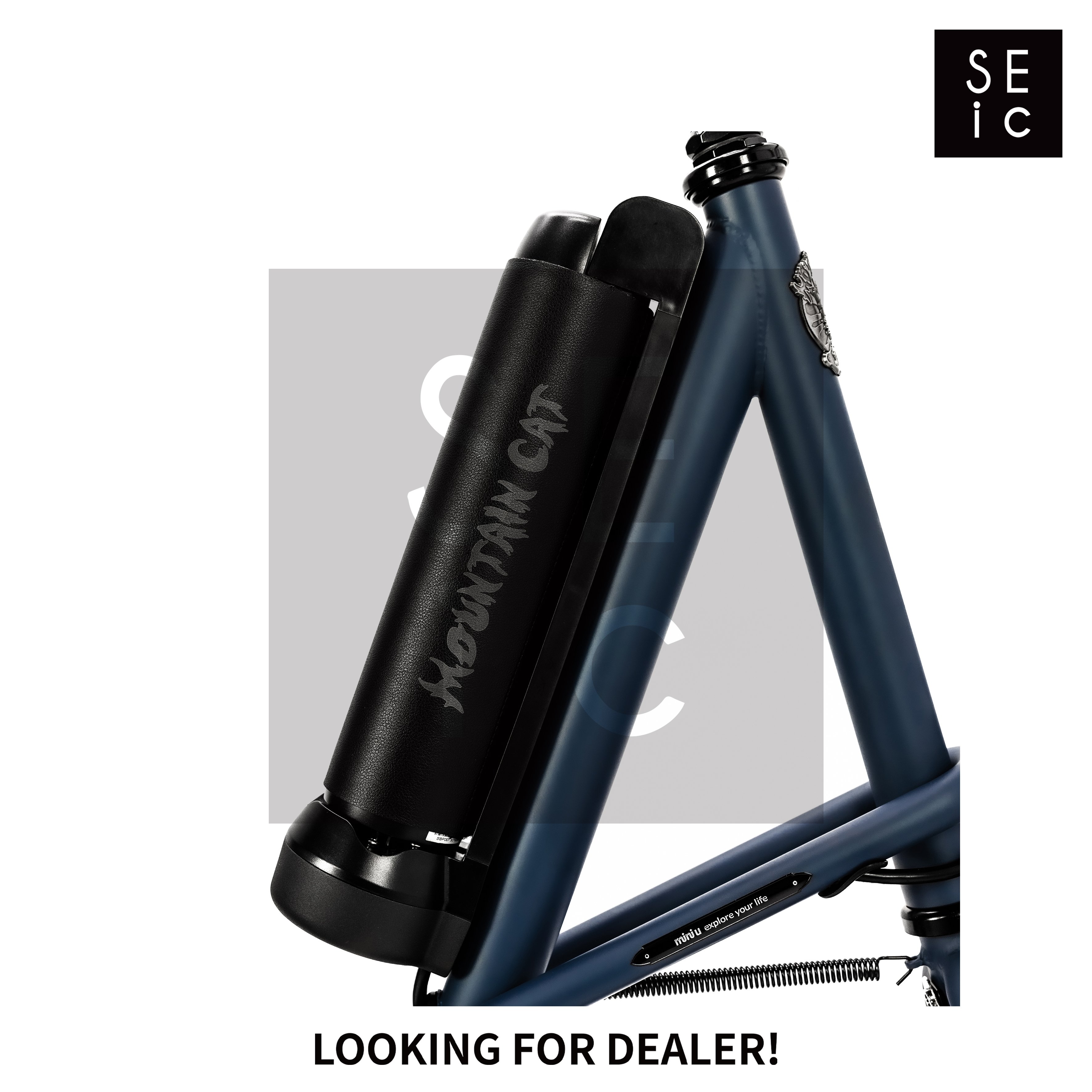 SEic Mini Electric Assist Bike Midnight Blue Mountain Cat E-Bike with 36V Lithium Battery Power Supply