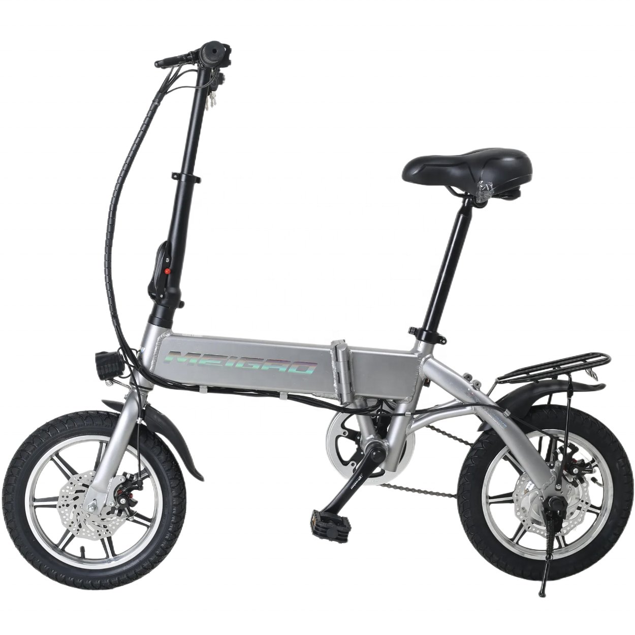 OEM Factory Manufacture 14 Inch eBike Folding Electric Bike with Disc Brake Integrated 36V Lithium Battery Integrated Battery