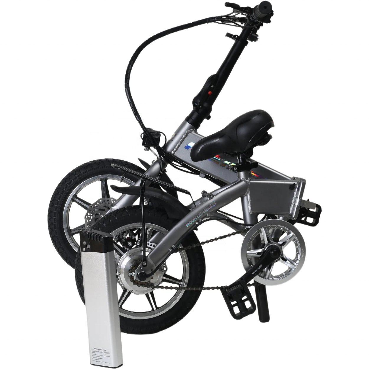 OEM Factory Manufacture 14 Inch eBike Folding Electric Bike with Disc Brake Integrated 36V Lithium Battery Integrated Battery