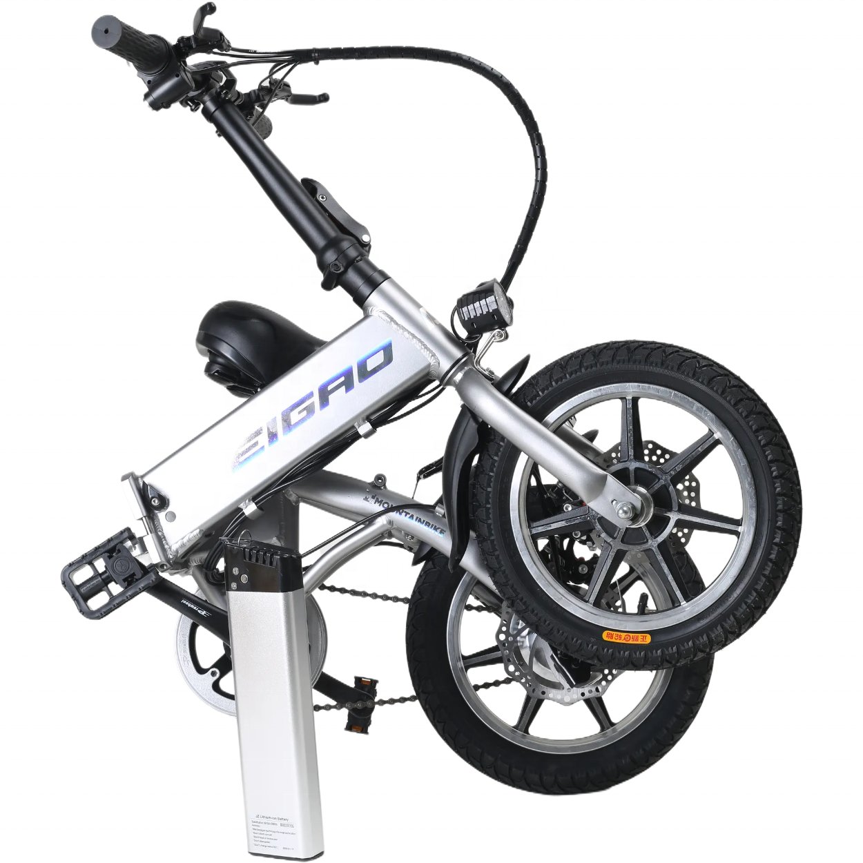 OEM Factory Manufacture 14 Inch eBike Folding Electric Bike with Disc Brake Integrated 36V Lithium Battery Integrated Battery