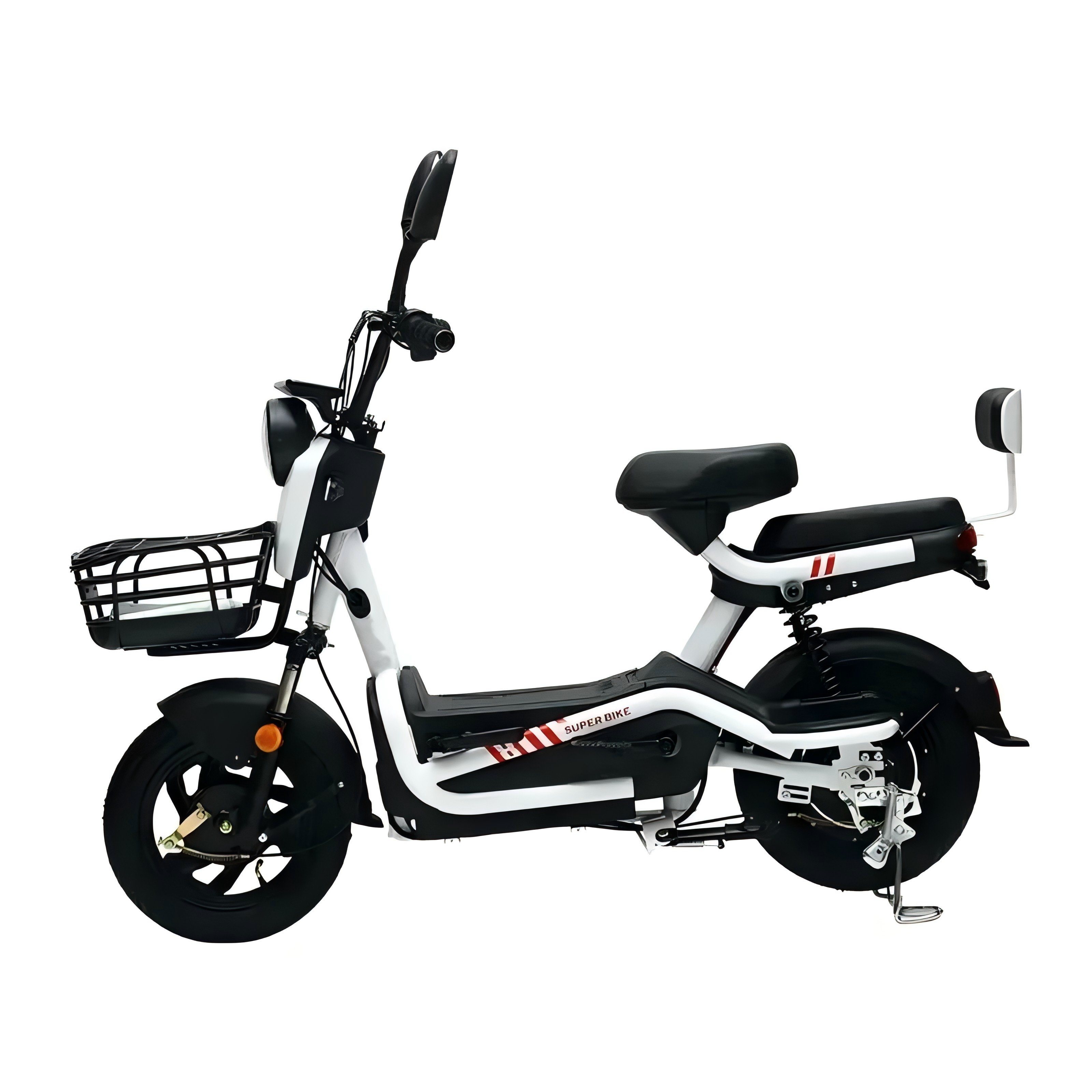 Well Exported 48V 36V Range Electric City Scooter 350W 500W Power 12 Speeds Steel Frame Electric Bicycle Range Red Brake Line