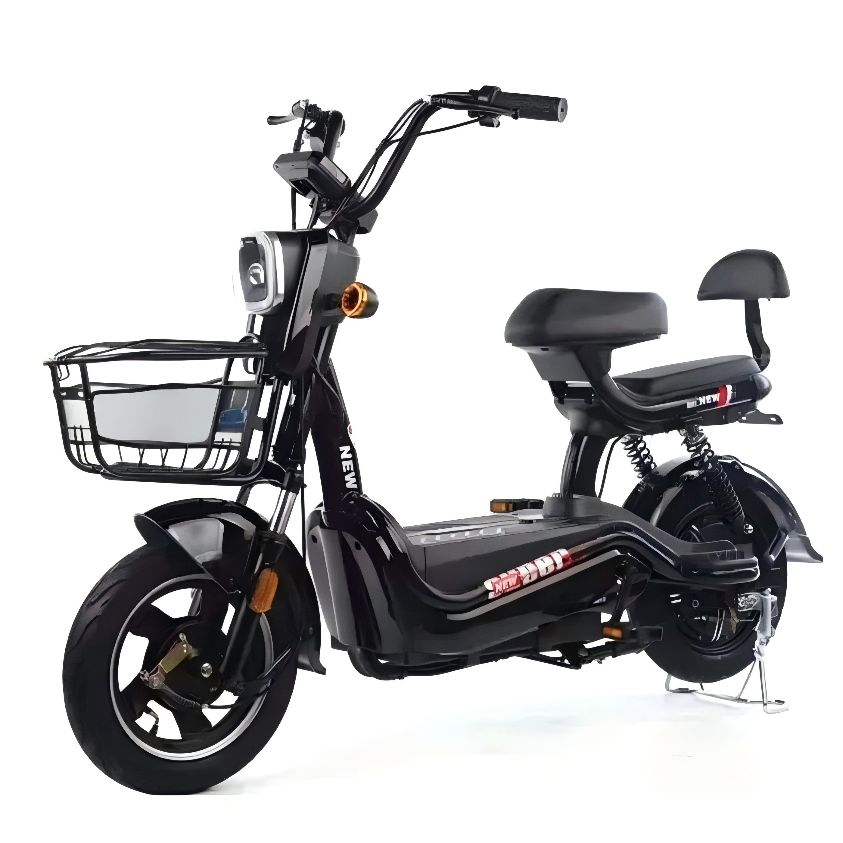 Well Exported 48V 36V Range Electric City Scooter 350W 500W Power 12 Speeds Steel Frame Electric Bicycle Range Red Brake Line
