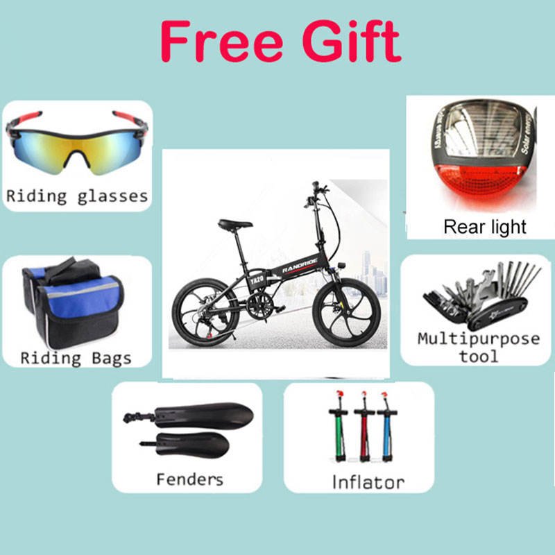 20 inch foldable city electric bike 500W 48V lithium battery aluminum alloy frame electric bike