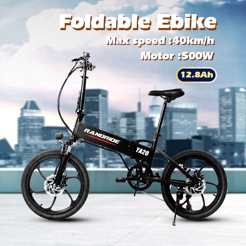 20 inch foldable city electric bike 500W 48V lithium battery aluminum alloy frame electric bike