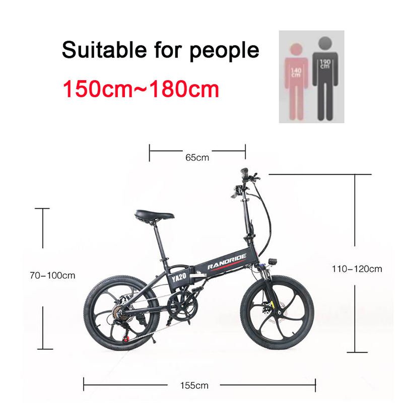 20 inch foldable city electric bike 500W 48V lithium battery aluminum alloy frame electric bike
