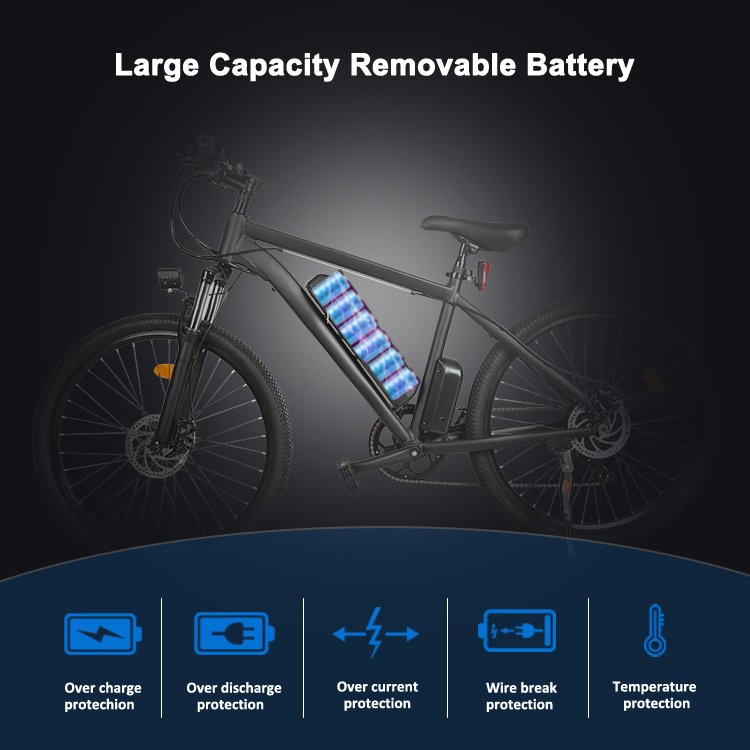26 inch Tire 36V 350W 7.8AH 10AH 12.5AH Lithium Battery LCD Display Disc Brake eBike Aluminum Alloy Electric Mountain Bike MTB