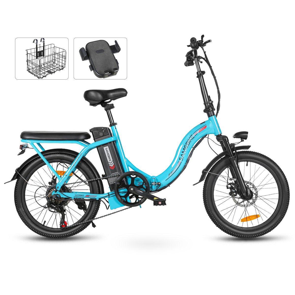 EU Warehouse Fast Shipping SAMEBIKE Ebike CY20 Fat Tire 350W Electric Folding Bike City lady E-Bike