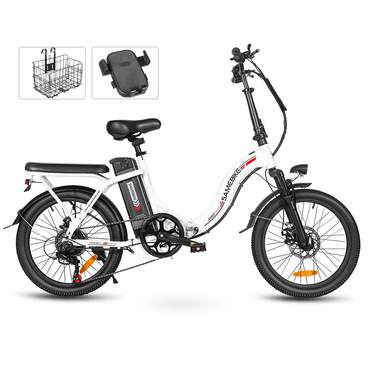 EU Warehouse Fast Shipping SAMEBIKE Ebike CY20 Fat Tire 350W Electric Folding Bike City lady E-Bike