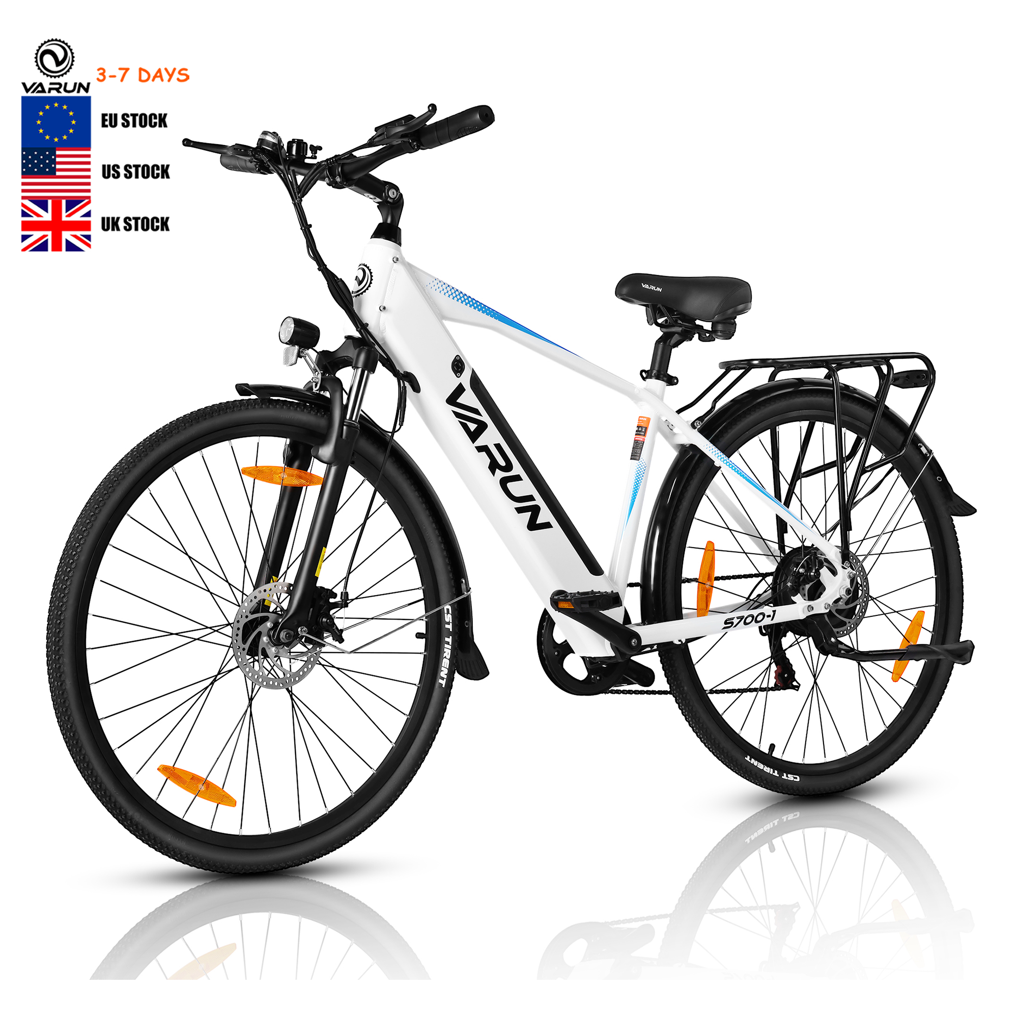 EU US Warehouse Ready Stock Electric Hybrid City Bicycle 48V 10.4AH Ebike Integrated Lithium Battery Aluminium Electric Bike