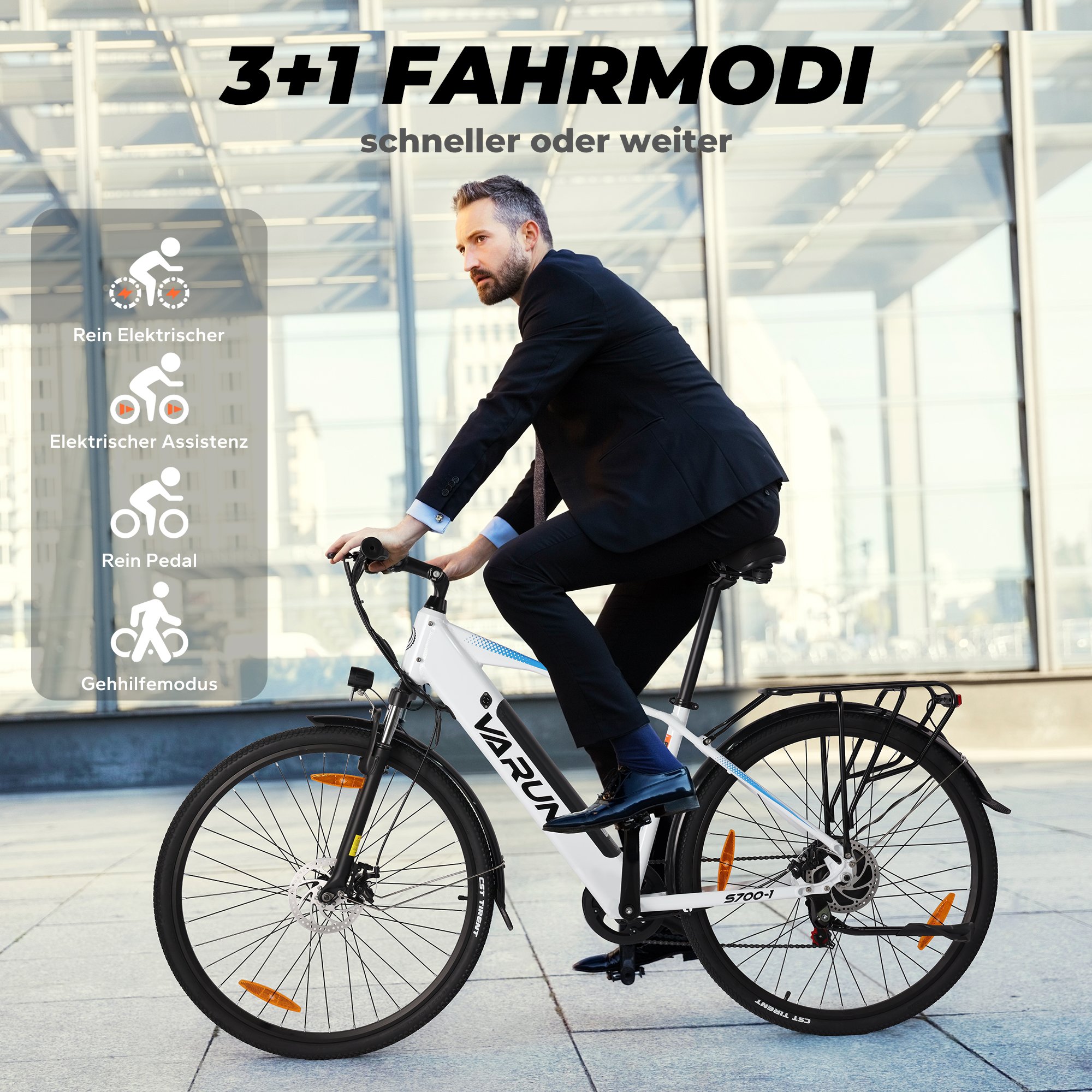 EU US Warehouse Ready Stock Electric Hybrid City Bicycle 48V 10.4AH Ebike Integrated Lithium Battery Aluminium Electric Bike