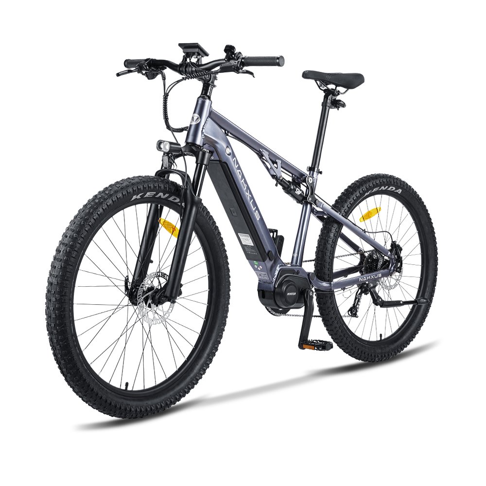 NAKXUS 27M201 350W 48V 10.4Ah Lithium Battery Electric Mountain Bike 9 Speed Central Sensor Aluminum Frame City Mountain Riding