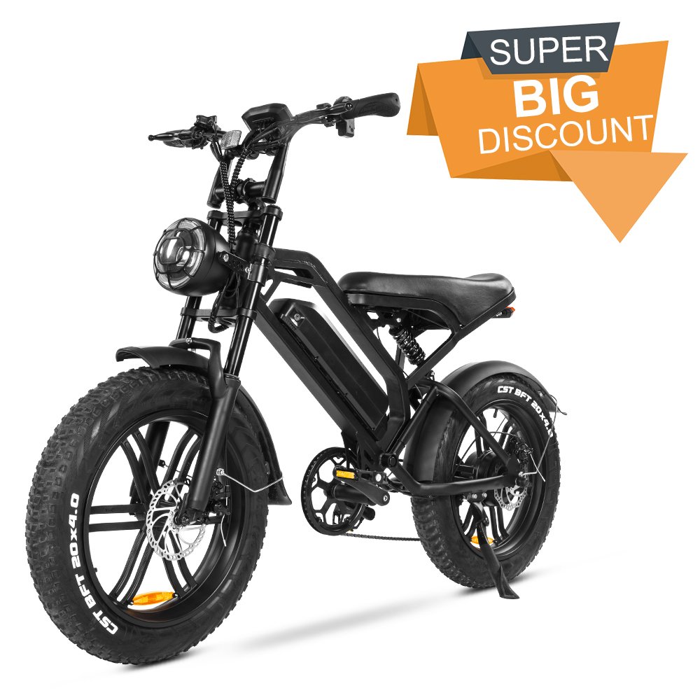 Eu Warehouse Electric Hybrid Bike Cheapest Electric Fat Tire Mountain Bicycle Motor Steel Customized Logo 48V 7 Speed