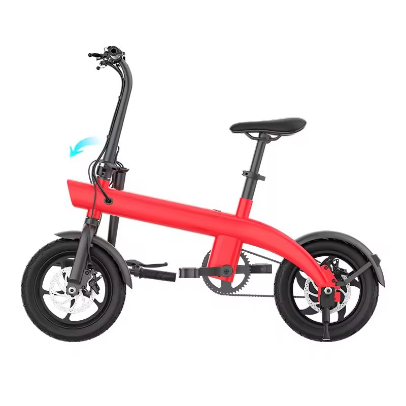 New H2 Electric City Bike Removable 36v/48v Lithium Battery 250W Motor Power Aluminum Alloy Folding Frame Tube Battery