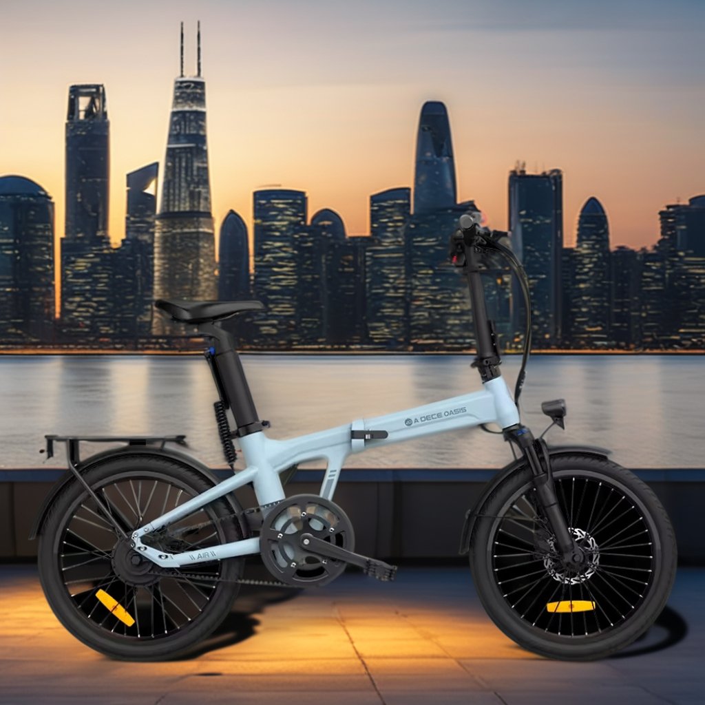 EU STOCK ADO A20 AIR Folding Electric City Bike 20Inch Easy-carry Electric Bicycle 100KM Range 25km/h Removable Battery EBike