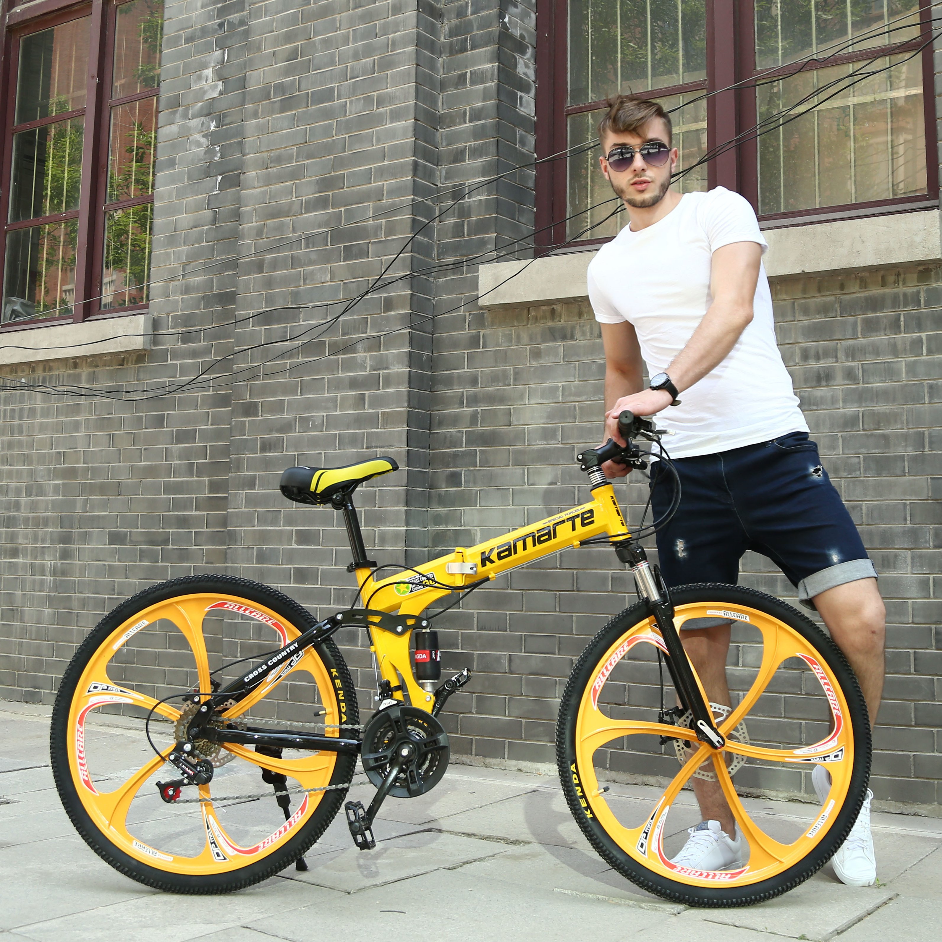 Wholesale 7speed folding bysicle bicycle folding bike mountain bike/bycycles 26 inch bicis cycle for man