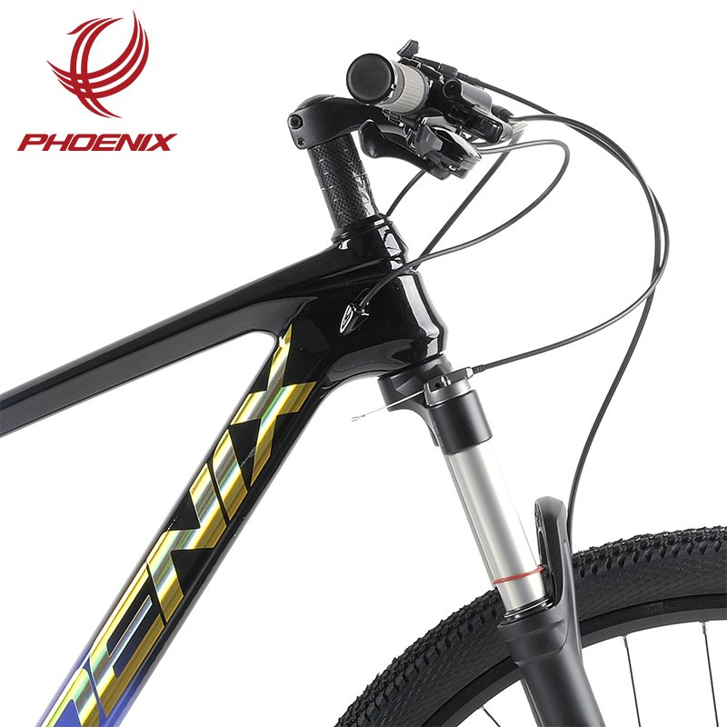 Phoenix 29-Inch Carbon Fiber MTB Mountain Bicycle Hydraulic Disc Brake Speed Model Alloy Shift Suspension All Aluminum Bike