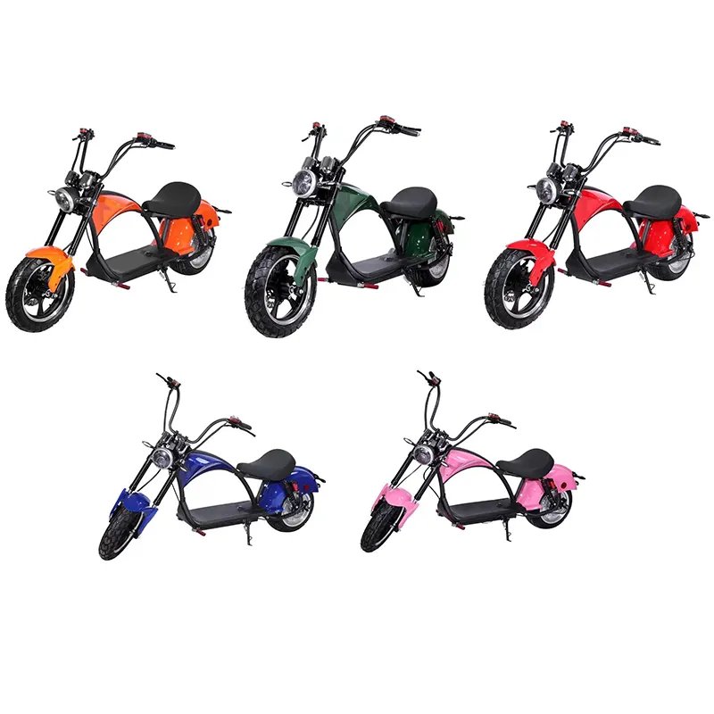 1500w Electric Moped Fat Tire Scooter Front/rear Shocks,Dual Disc Brakes One Button Start Electric Fat Tire Motor Bike for sale