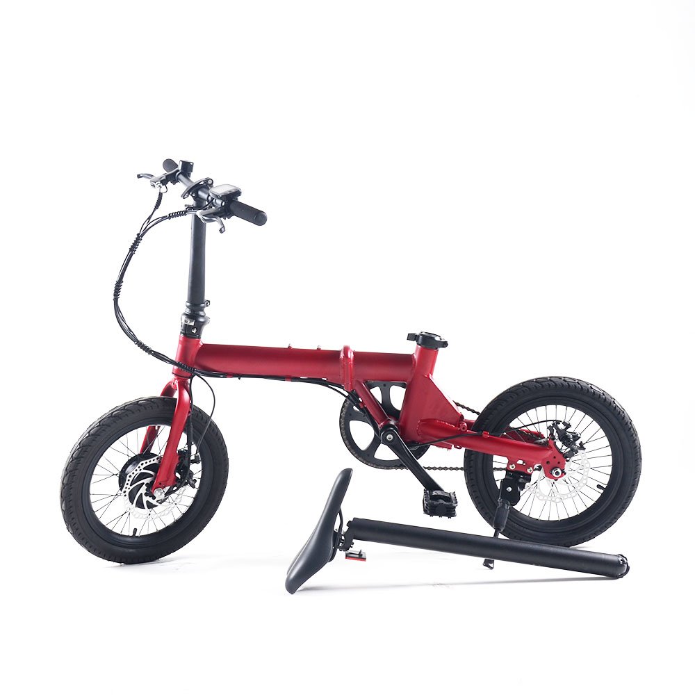 Hot Selling 16-Inch Foldable E-Folding Electric Bicycle Smart 36v Electronic City Bike Adults Children 25km/h Speed Tube 1 Speed