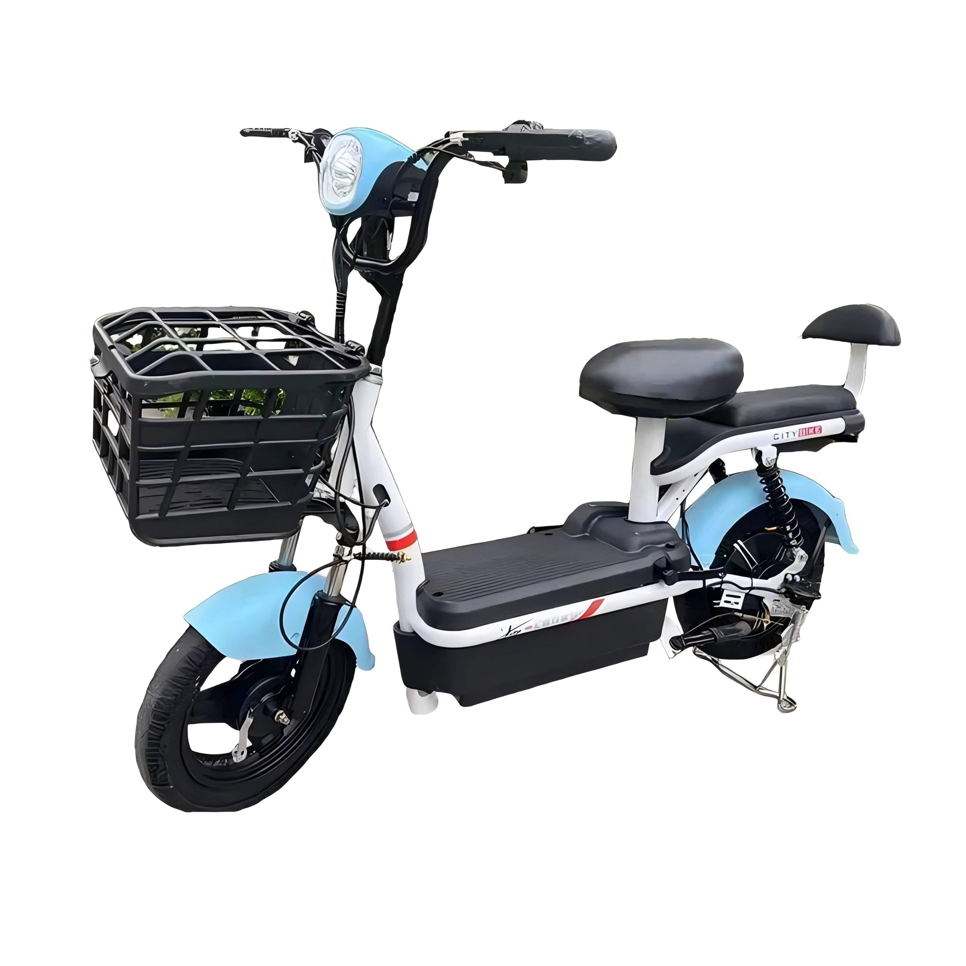 14-Inch Factory Wholesale Electric Bicycle 350W 48V Adult City Bike Lead-Acid Battery Two-Wheeled Steel Frame Electric Scooter