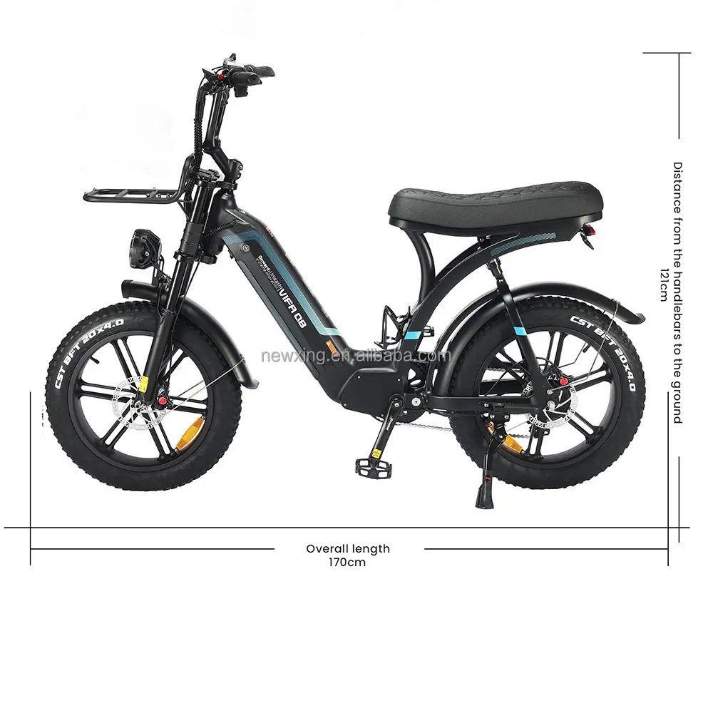 E bike OUXI Q8 fatbike electric mountain bike eu warehouse mountain hybrid bike 48v mid drive bicycle electric