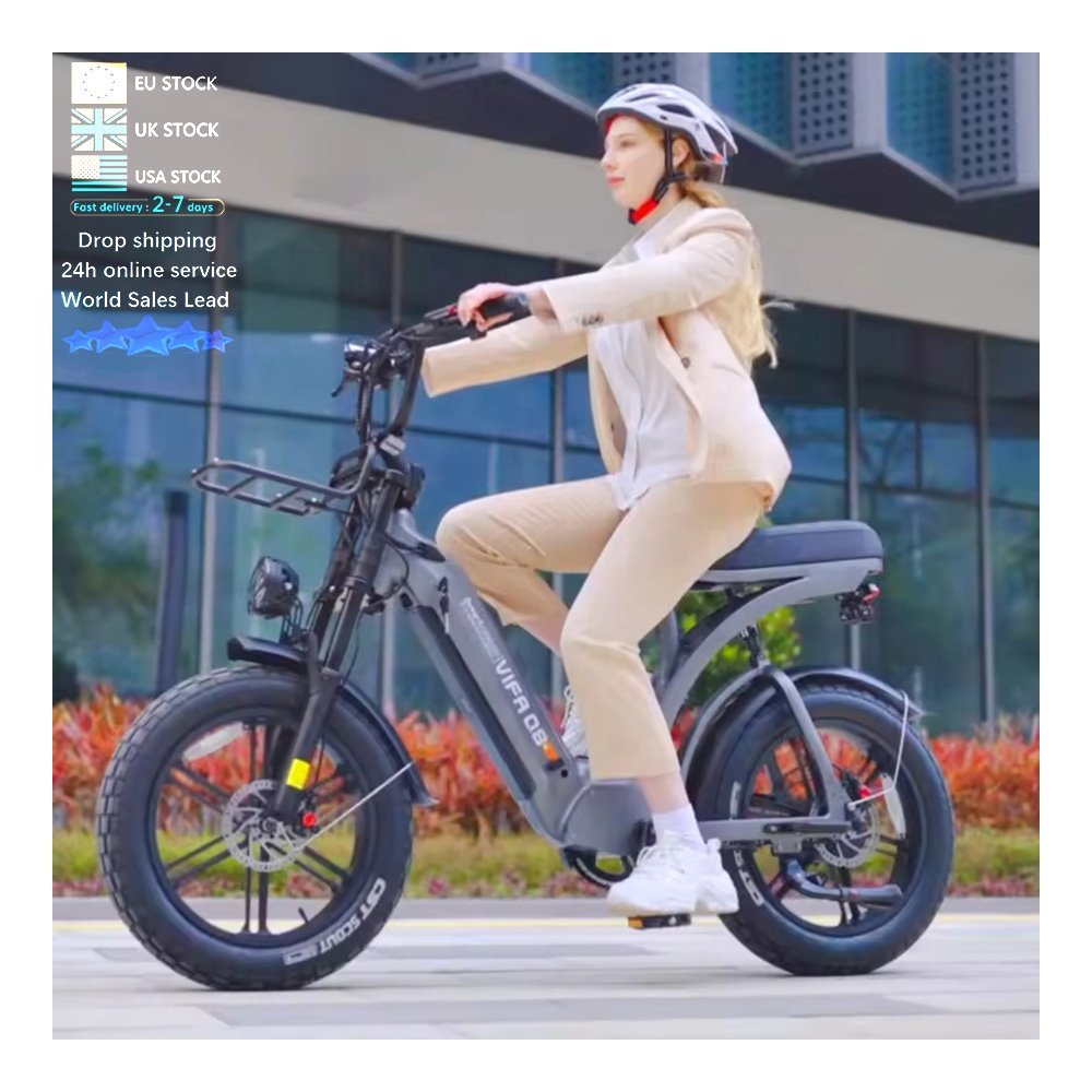 E bike OUXI Q8 fatbike electric mountain bike eu warehouse mountain hybrid bike 48v mid drive bicycle electric