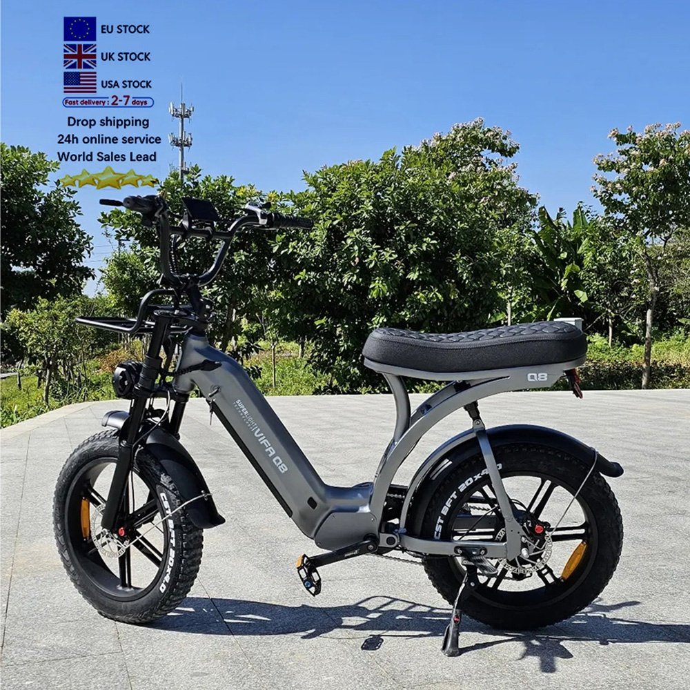 E bike OUXI Q8 fatbike electric mountain bike eu warehouse mountain hybrid bike 48v mid drive bicycle electric