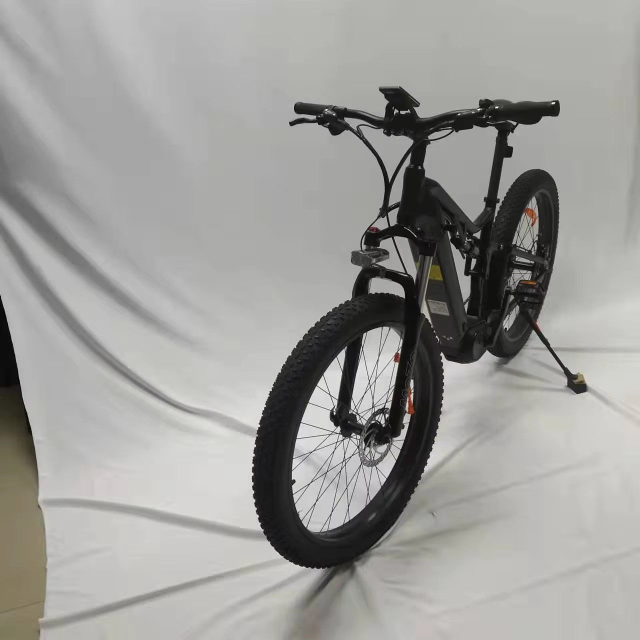 Mid motor 500w48v12.8ah 27.5 *3.0 spoke wheel full suspension mid drive central motor electric mountain bike electric city bike