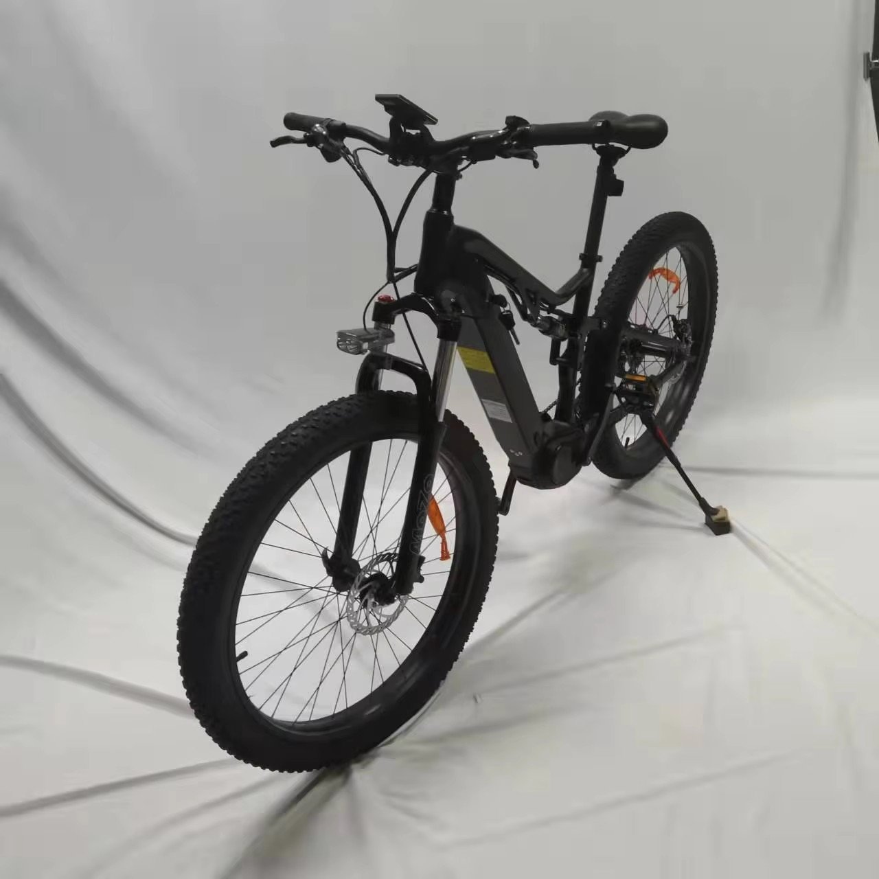 Mid motor 500w48v12.8ah 27.5 *3.0 spoke wheel full suspension mid drive central motor electric mountain bike electric city bike