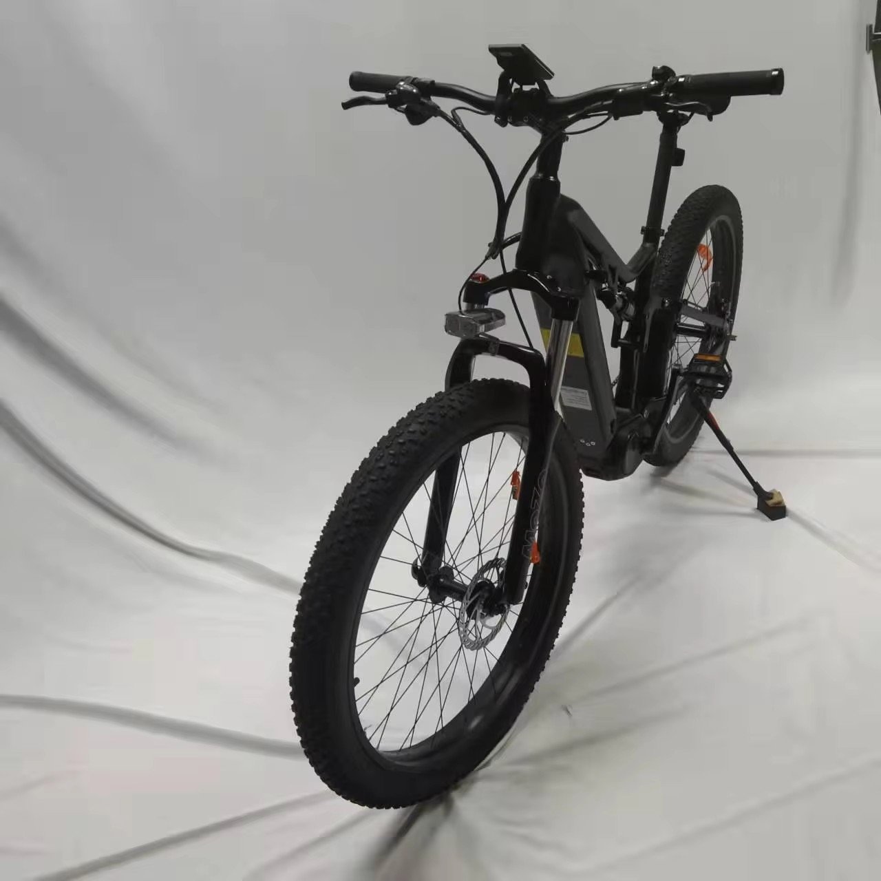 Mid motor 500w48v12.8ah 27.5 *3.0 spoke wheel full suspension mid drive central motor electric mountain bike electric city bike