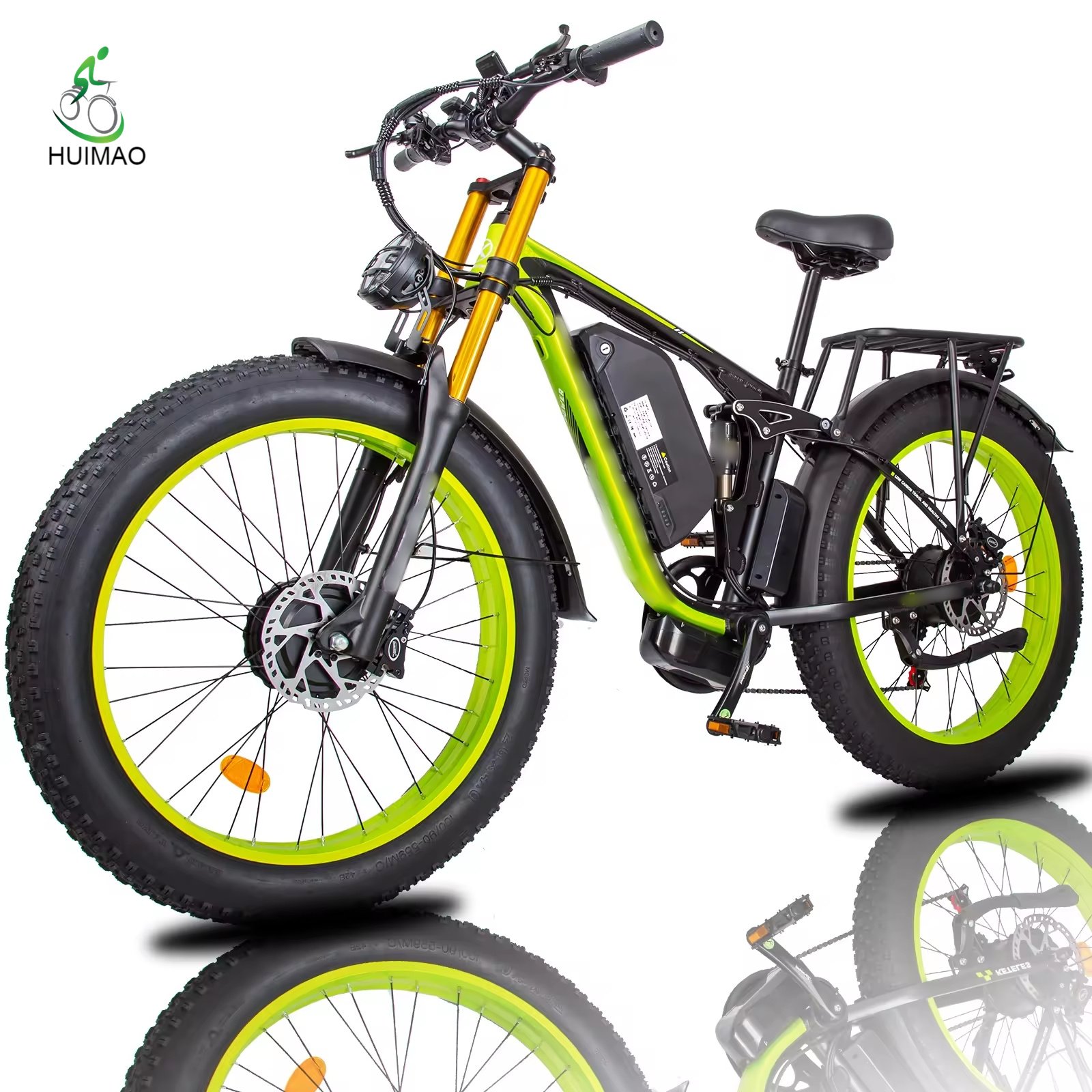 Wholesalers High Quality Dual Motor Blue Green Orange Electric Bicycle 48v 23ah Battery Fat Enduro Ebike Fat Enduro Ebike
