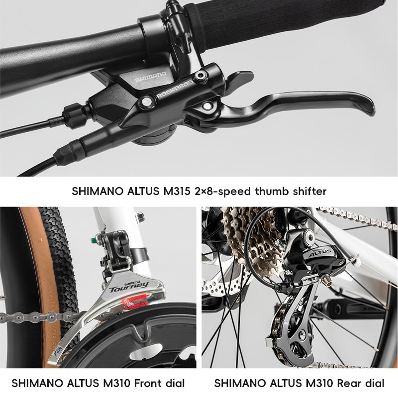 ROCKBROS Flat Handlebar Wholesale 700C16 Speed Road Bikes For Sports aluminum alloy adult Road Mountain Bike Bicycle racing bike