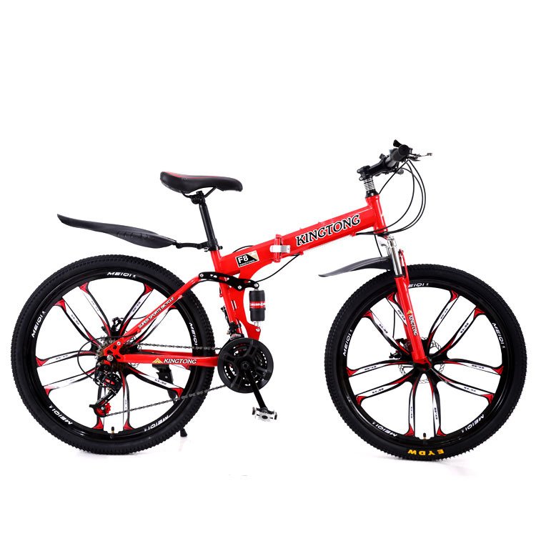 spot adult folding mountain bike export disc brake variable speed off-road double shock absorber bicycle one piece dropshipping