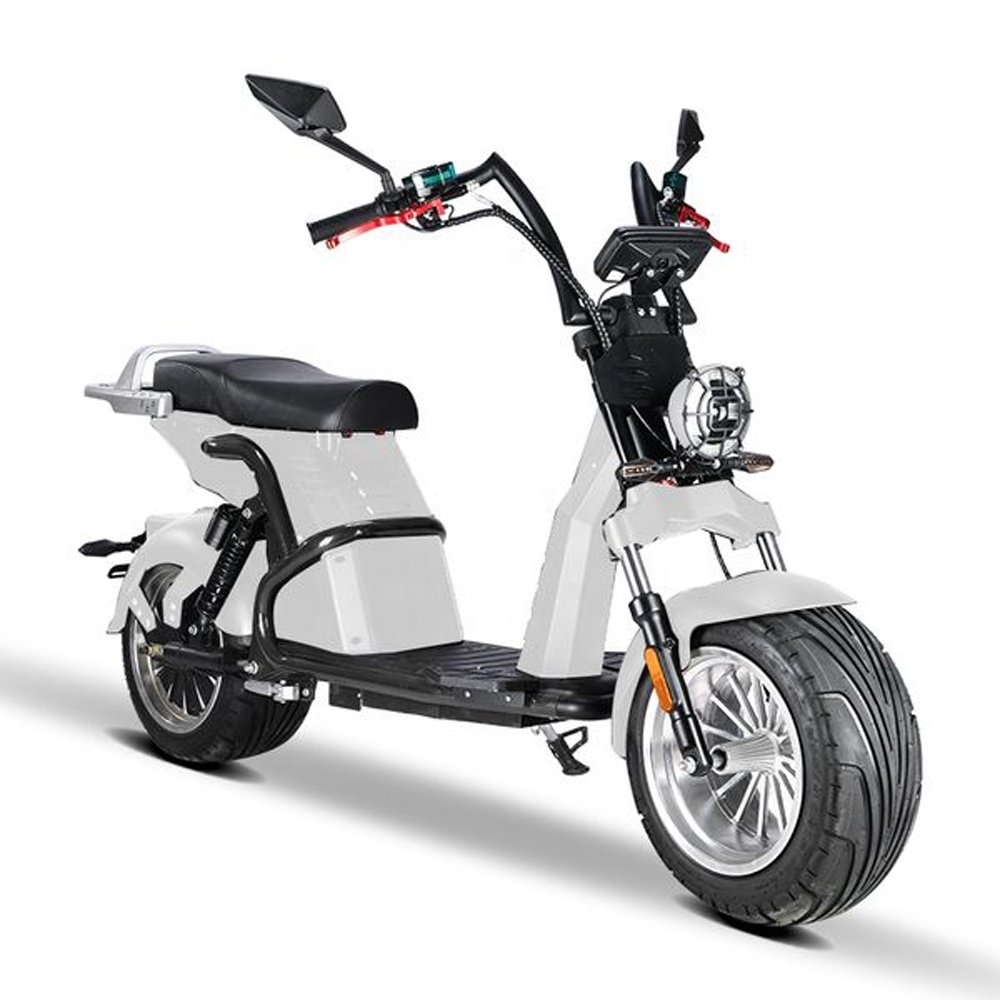 EU/US/CA Warehouse In stock White Citycoco Electric motorcycle 60 V 20 AH 3000 W Powerful motor with EEC Certification
