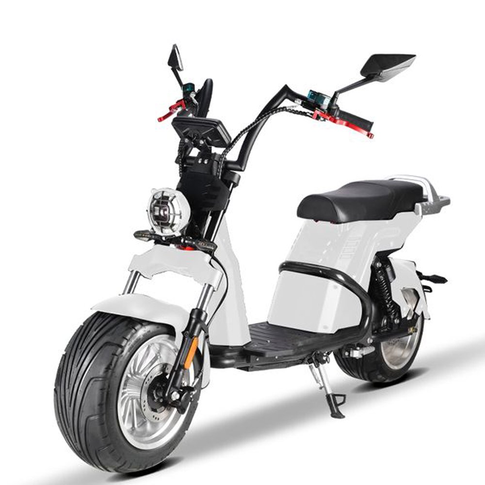 EU/US/CA Warehouse In stock White Citycoco Electric motorcycle 60 V 20 AH 3000 W Powerful motor with EEC Certification