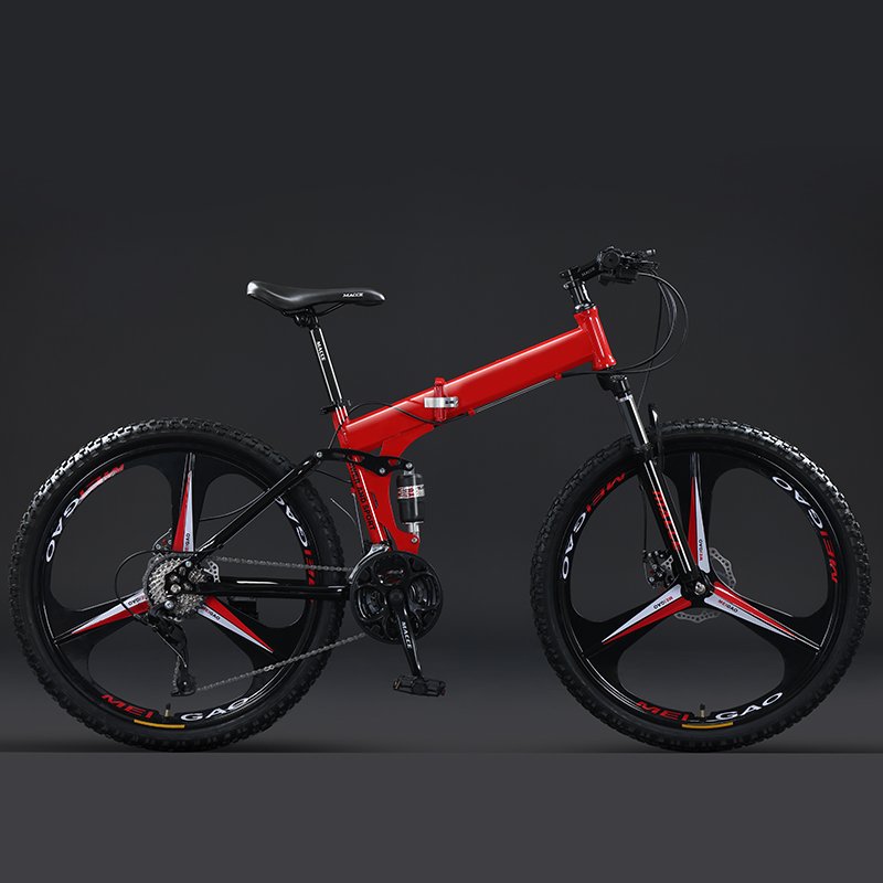 High quality 26 inch Wheel Size portable mountain bike 21 24 27 speed mtb bicycle steel folding bike for adults