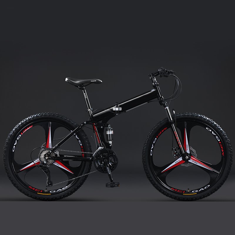High quality 26 inch Wheel Size portable mountain bike 21 24 27 speed mtb bicycle steel folding bike for adults