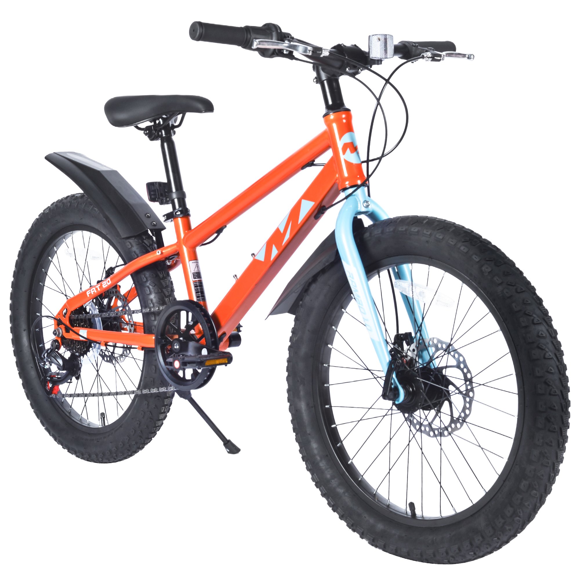 ZUKKA 20 inch Mountain Bike With 20''*3.0 Fat Tyre 7spd For Juniors Orange Color MTB