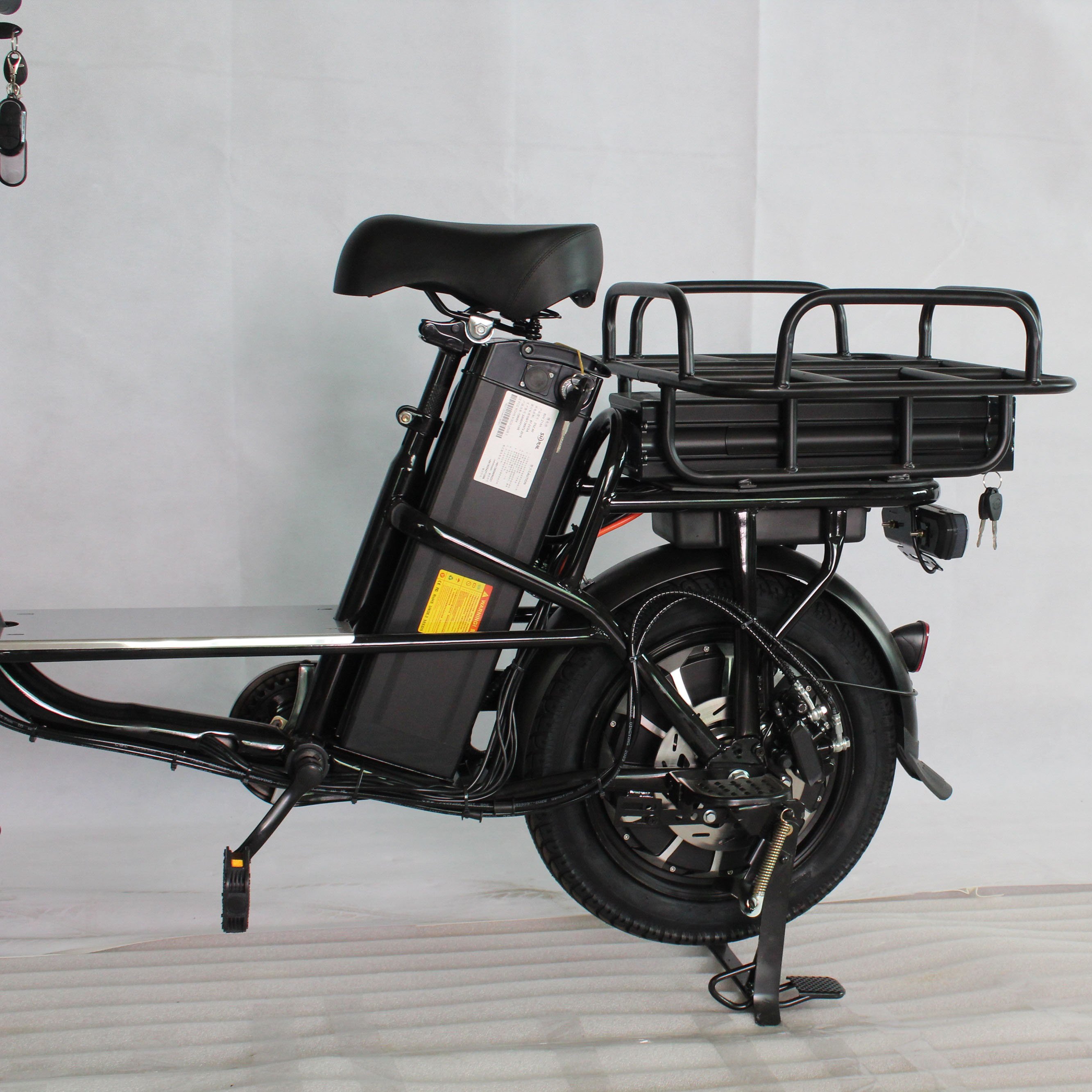 500W Adult Electric Cargo Bike 60V High Load Capacity Range 50km Lithium Battery Power Brushless Motor Hydraulic Dual Batteries