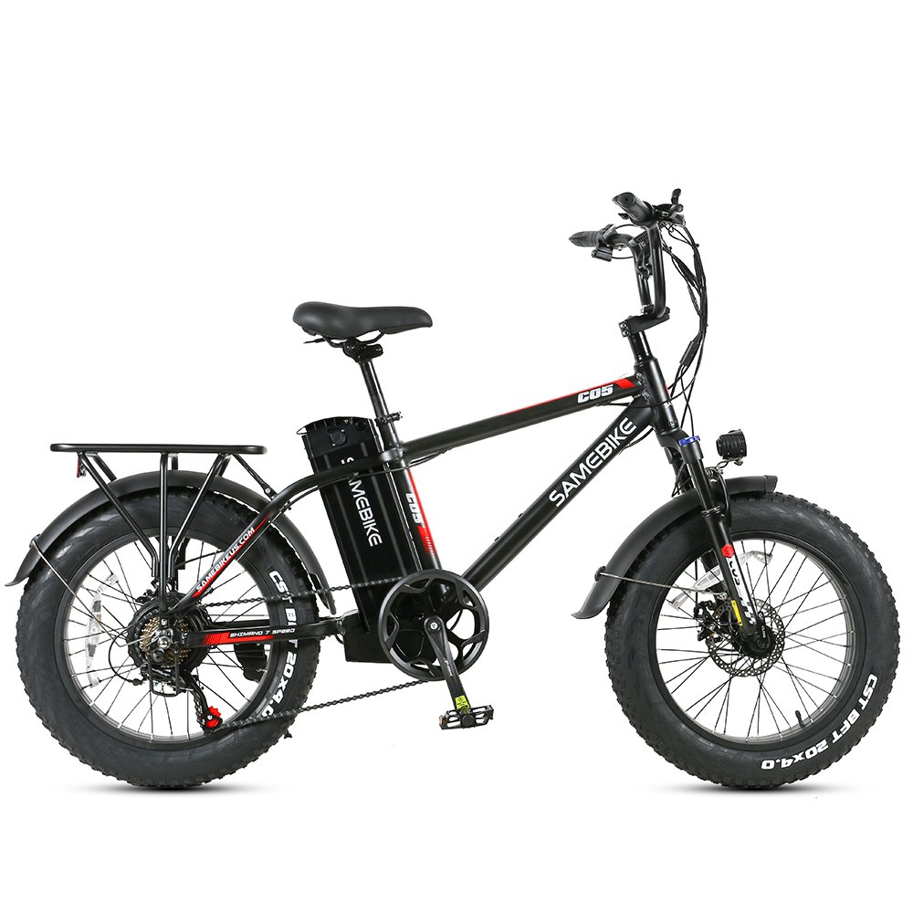 2023 new SAMEBIKE 20" 750W powerful 48V/13Ah large capacity lithium mountain fat bike electric bicycle