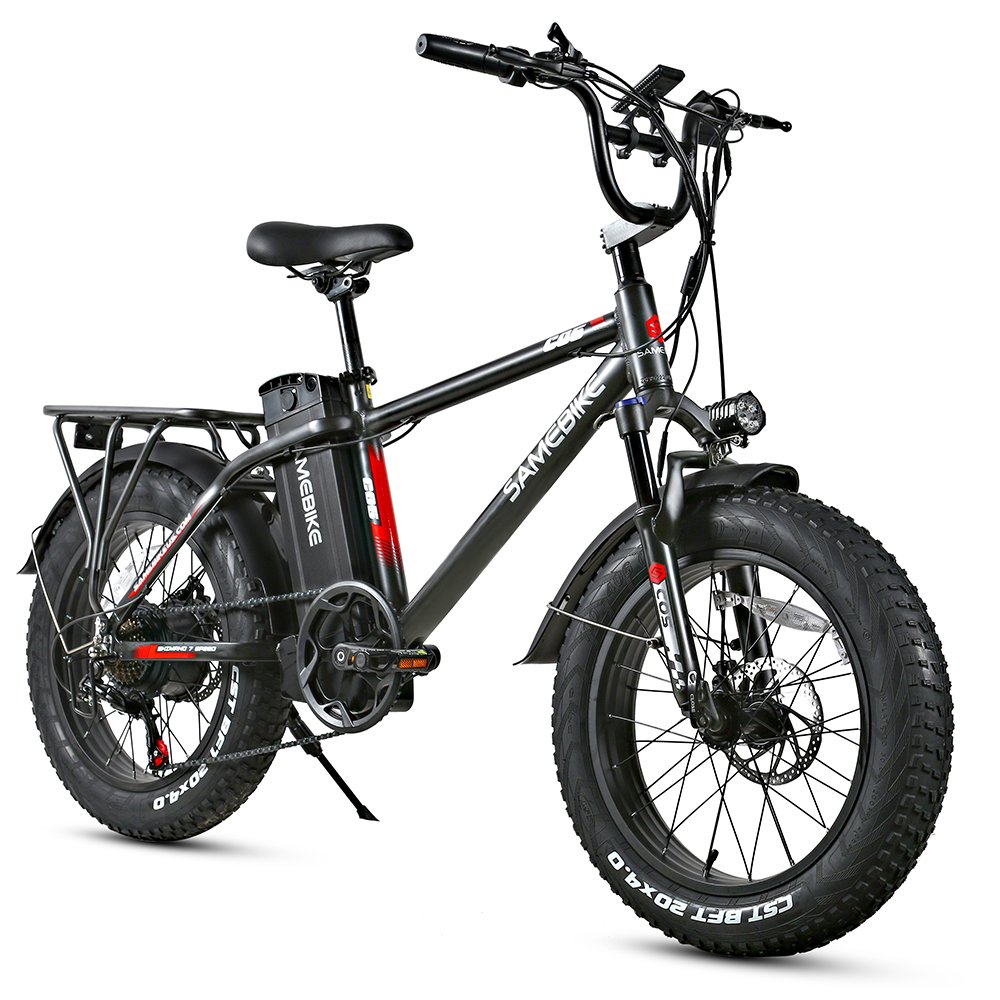 2023 new SAMEBIKE 20" 750W powerful 48V/13Ah large capacity lithium mountain fat bike electric bicycle