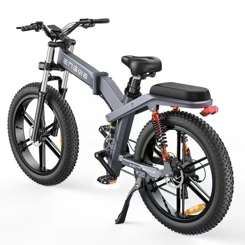US Stock ENGWE X26 Electric Hybrid Mountain Bike 26 inches Electric Bike Full Suspension Electric Bike