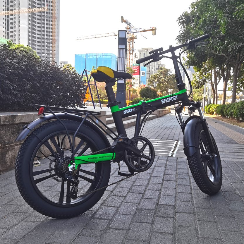 BFISPORT 250W Electric fat bike Folding High Speed electric dirt bike 20 Inch Foldable bicycle mountain bike