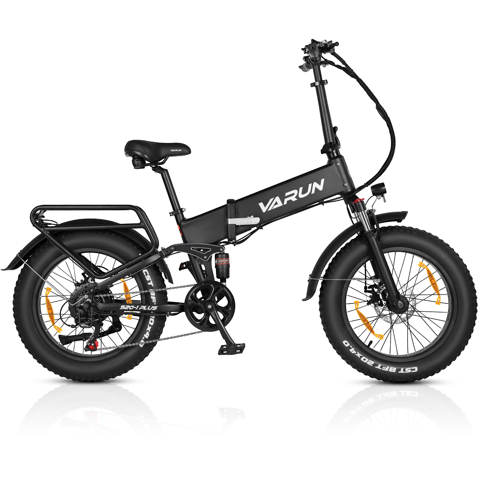 EU UK 750W Folding Electric Mountain Bike 48V 13AH SHIMANO 7 Speed Fat Tyre Foldable Ebike With Front And Rear Shock Absorber