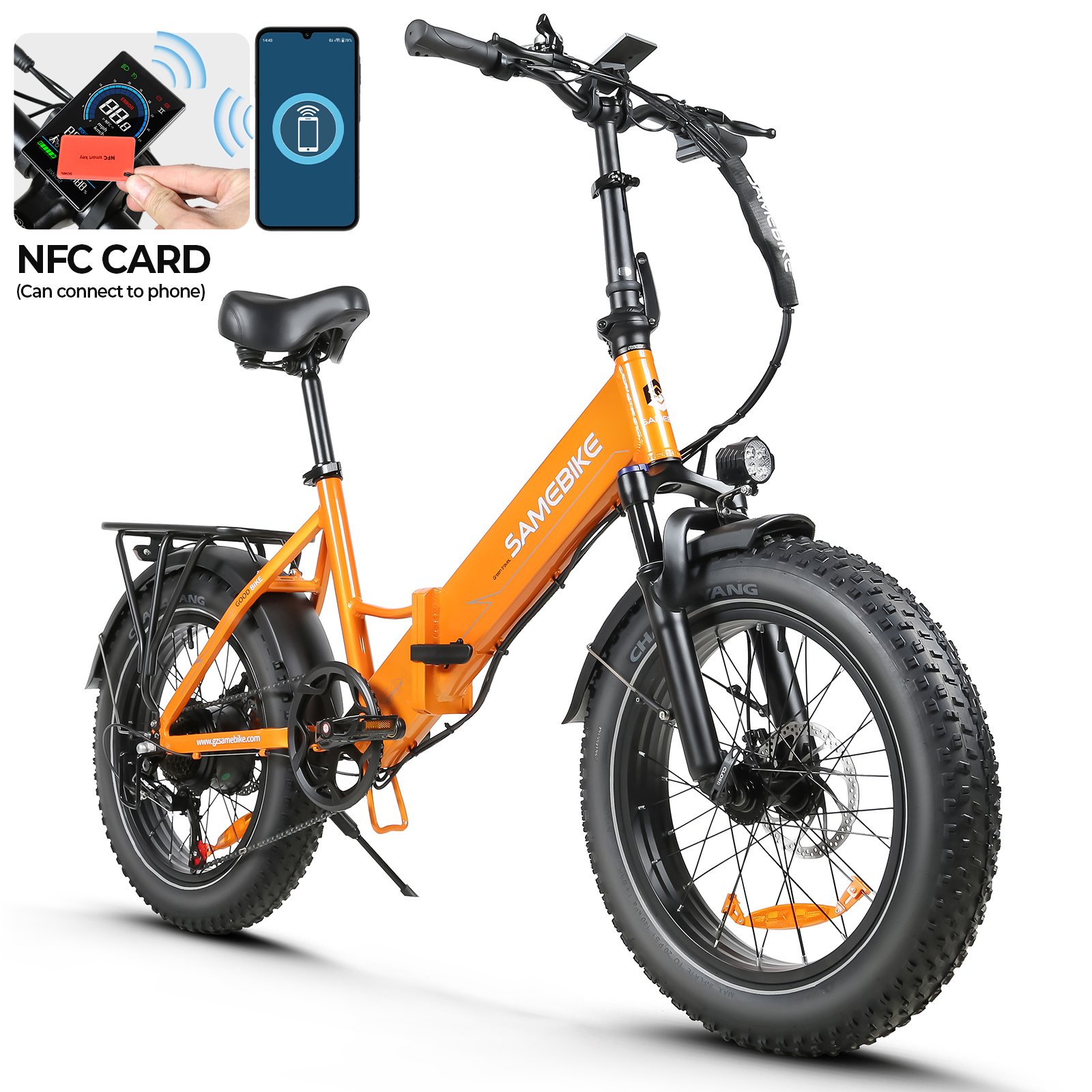2024 China factory SAMEBIKE OEM/stock 750w powerful 20 inch 48V 13a lithium folding mountain ebike electric fat tire bike