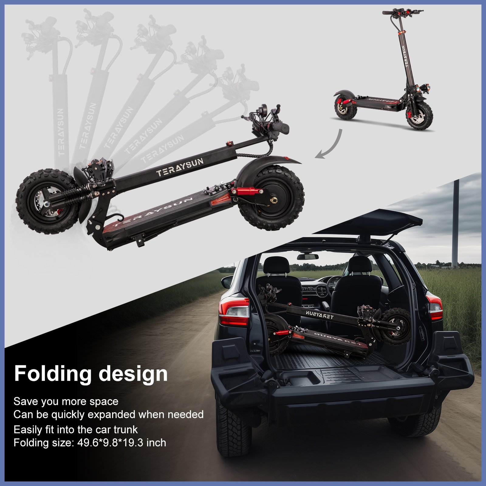 Folding electric scooter Two-Wheel Smart Balance Scooters 11inch Off-Road Tyre Electric Scooter for Adults Optional Seat