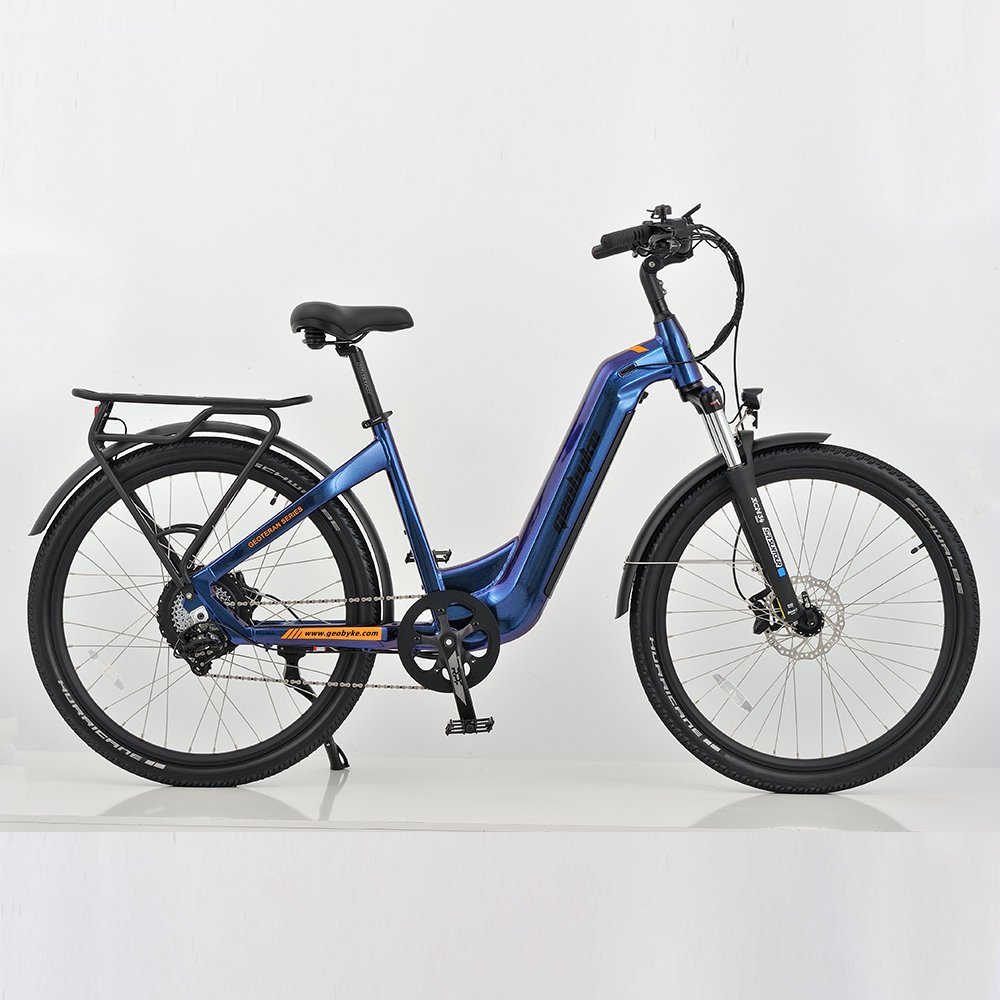 GEOBYKE 750W 48V 15Ah Electric City Bike with Rear Hub Motor Long Range Lady E-Bike Aluminum Alloy Frame
